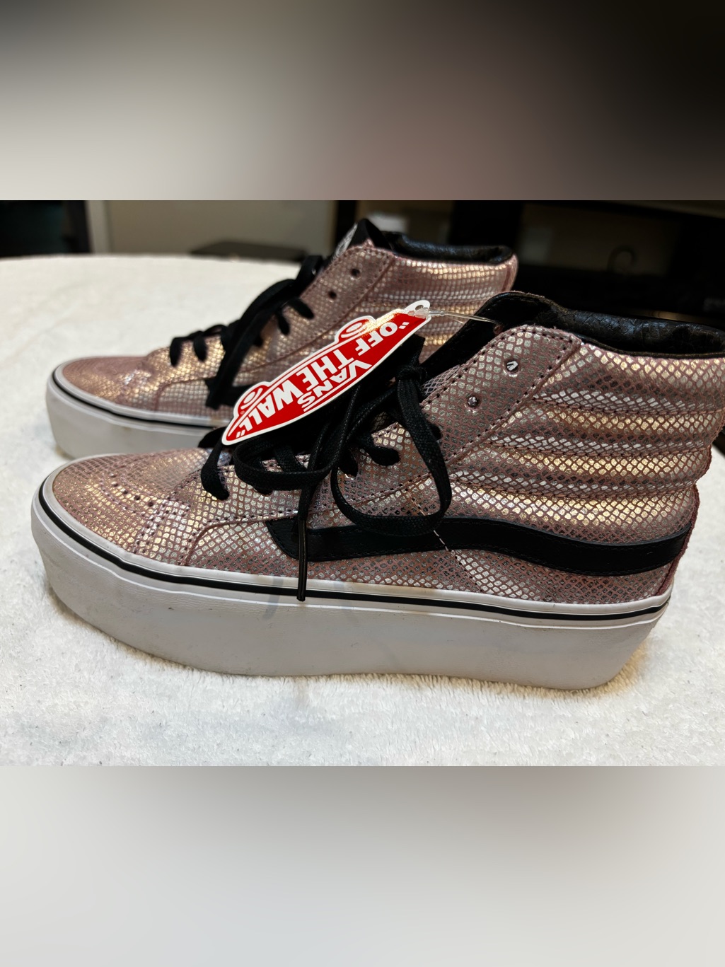 Brand New Sparky Pink Sneakers By Vans  Size 65  Box 69